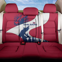 Svalbard Norway Back Car Seat Cover with Polar Bear Forest and Norwegian Flag - Wonder Print Shop