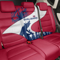 Svalbard Norway Back Car Seat Cover with Polar Bear Forest and Norwegian Flag - Wonder Print Shop