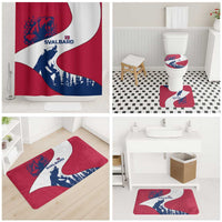 Svalbard Norway Bathroom Set with Polar Bear Forest and Norwegian Flag - Wonder Print Shop