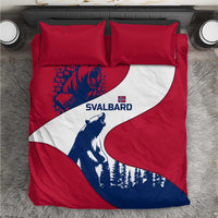 Svalbard Norway Bedding Set with Polar Bear Forest and Norwegian Flag - Wonder Print Shop