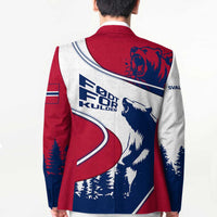 Svalbard Norway Blazer with Polar Bear Forest and Norwegian Flag - Wonder Print Shop