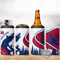 Svalbard Norway 4 in 1 Can Cooler Tumbler with Polar Bear Forest and Norwegian Flag - Wonder Print Shop