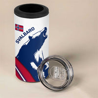 Svalbard Norway 4 in 1 Can Cooler Tumbler with Polar Bear Forest and Norwegian Flag - Wonder Print Shop