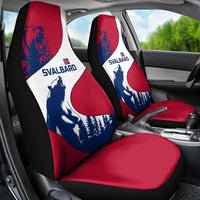 Svalbard Norway Car Seat Cover with Polar Bear Forest and Norwegian Flag - Wonder Print Shop