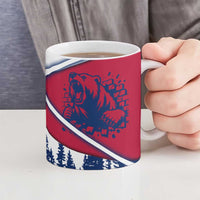 Svalbard Norway Ceramic Mug with Polar Bear Forest and Norwegian Flag - Wonder Print Shop