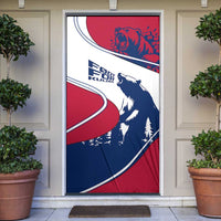 Svalbard Norway Door Cover with Polar Bear Forest and Norwegian Flag - Wonder Print Shop