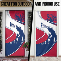 Svalbard Norway Door Cover with Polar Bear Forest and Norwegian Flag - Wonder Print Shop