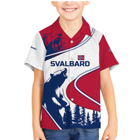 Svalbard Norway Family Matching Mermaid Dress and Hawaiian Shirt with Polar Bear Forest and Norwegian Flag - Wonder Print Shop