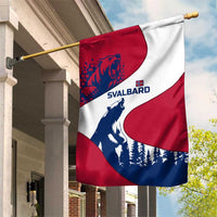 Svalbard Norway Garden Flag with Polar Bear Forest and Norwegian Flag - Wonder Print Shop