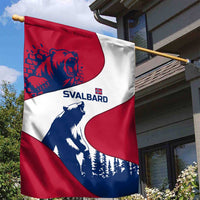 Svalbard Norway Garden Flag with Polar Bear Forest and Norwegian Flag - Wonder Print Shop