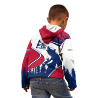 Svalbard Norway Kid Hoodie with Polar Bear Forest and Norwegian Flag - Wonder Print Shop