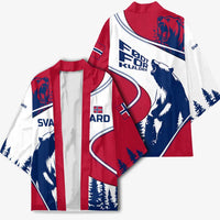 Svalbard Norway Kimono with Polar Bear Forest and Norwegian Flag - Wonder Print Shop