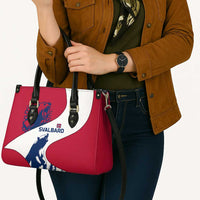 Svalbard Norway Leather Bag with Polar Bear Forest and Norwegian Flag - Wonder Print Shop