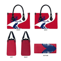 Svalbard Norway Leather Bag with Polar Bear Forest and Norwegian Flag - Wonder Print Shop
