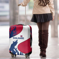 Svalbard Norway Luggage Cover with Polar Bear Forest and Norwegian Flag - Wonder Print Shop