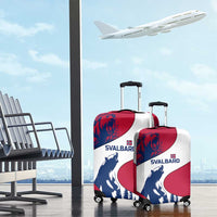 Svalbard Norway Luggage Cover with Polar Bear Forest and Norwegian Flag - Wonder Print Shop