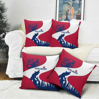 Svalbard Norway Pillow Cover with Polar Bear Forest and Norwegian Flag - Wonder Print Shop