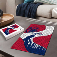 Svalbard Norway Puzzle with Polar Bear Forest and Norwegian Flag - Wonder Print Shop