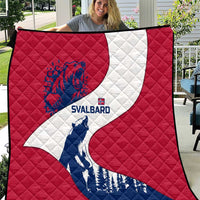 Svalbard Norway Quilt with Polar Bear Forest and Norwegian Flag - Wonder Print Shop