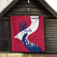Svalbard Norway Quilt with Polar Bear Forest and Norwegian Flag - Wonder Print Shop