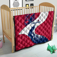 Svalbard Norway Quilt with Polar Bear Forest and Norwegian Flag - Wonder Print Shop