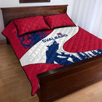 Svalbard Norway Quilt Bed Set with Polar Bear Forest and Norwegian Flag - Wonder Print Shop