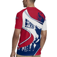 Svalbard Norway Rugby Jersey with Polar Bear Forest and Norwegian Flag - Wonder Print Shop