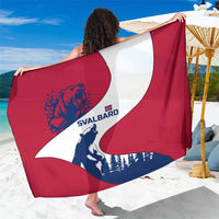 Svalbard Norway Sarong with Polar Bear Forest and Norwegian Flag - Wonder Print Shop