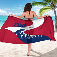 Svalbard Norway Sarong with Polar Bear Forest and Norwegian Flag - Wonder Print Shop