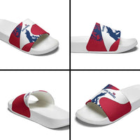 Svalbard Norway Slide Sandals with Polar Bear Forest and Norwegian Flag - Wonder Print Shop