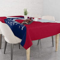 Svalbard Norway Tablecloth with Polar Bear Forest and Norwegian Flag - Wonder Print Shop