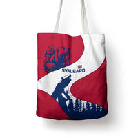 Svalbard Norway Tote Bag with Polar Bear Forest and Norwegian Flag - Wonder Print Shop
