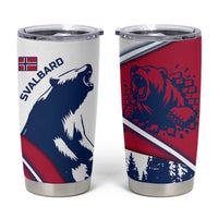 Svalbard Norway Tumbler Cup with Polar Bear Forest and Norwegian Flag - Wonder Print Shop