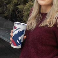 Svalbard Norway Tumbler Cup with Polar Bear Forest and Norwegian Flag - Wonder Print Shop