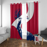 Svalbard Norway Window Curtain with Polar Bear Forest and Norwegian Flag - Wonder Print Shop