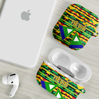 Nevis in Saint Kitts and Nevis AirPods Case Geometric Pattern and Coat of Arms - Wonder Print Shop