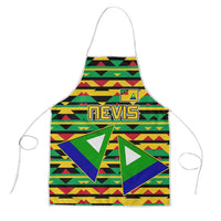 Nevis in Saint Kitts and Nevis Apron Geometric Pattern and Coat of Arms - Wonder Print Shop
