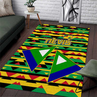 Nevis in Saint Kitts and Nevis Area Rug Geometric Pattern and Coat of Arms - Wonder Print Shop