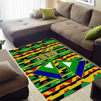 Nevis in Saint Kitts and Nevis Area Rug Geometric Pattern and Coat of Arms - Wonder Print Shop