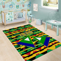 Nevis in Saint Kitts and Nevis Area Rug Geometric Pattern and Coat of Arms - Wonder Print Shop