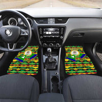 Nevis in Saint Kitts and Nevis Car Mats Geometric Pattern and Coat of Arms - Wonder Print Shop