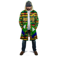 Nevis in Saint Kitts and Nevis Cloak Geometric Pattern and Coat of Arms - Wonder Print Shop