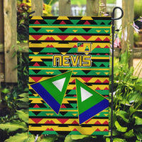 Nevis in Saint Kitts and Nevis Garden Flag Geometric Pattern and Coat of Arms - Wonder Print Shop
