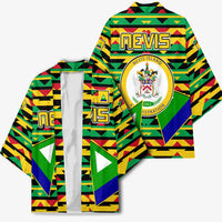 Nevis in Saint Kitts and Nevis Kimono Geometric Pattern and Coat of Arms - Wonder Print Shop