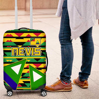 Nevis in Saint Kitts and Nevis Luggage Cover Geometric Pattern and Coat of Arms - Wonder Print Shop