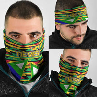 Nevis in Saint Kitts and Nevis Neck Gaiter Geometric Pattern and Coat of Arms - Wonder Print Shop