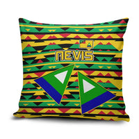 Nevis in Saint Kitts and Nevis Pillow Cover Geometric Pattern and Coat of Arms - Wonder Print Shop
