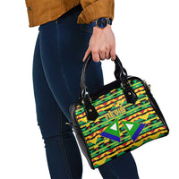Nevis in Saint Kitts and Nevis Shoulder Handbag Geometric Pattern and Coat of Arms - Wonder Print Shop