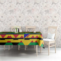 Nevis in Saint Kitts and Nevis Tablecloth Geometric Pattern and Coat of Arms - Wonder Print Shop