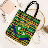 Nevis in Saint Kitts and Nevis Tote Bag Geometric Pattern and Coat of Arms - Wonder Print Shop